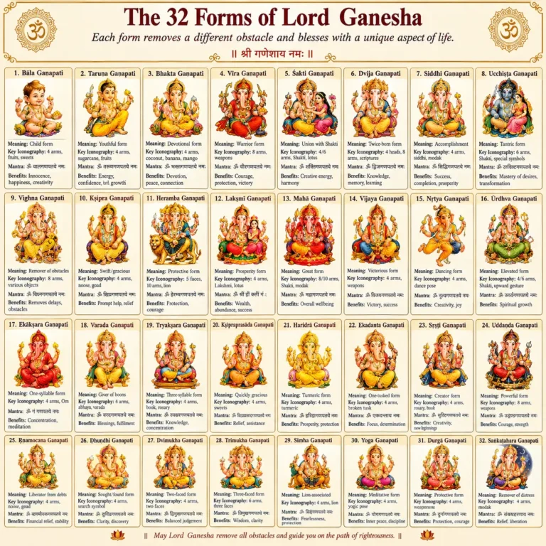 64 Forms of Lord Ganesha – Names, Meanings & Spiritual Significance