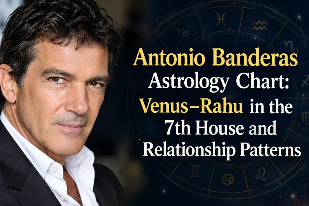 Antonio Banderas Astrology Chart: Venus–Rahu in the 7th House & Relationship Patterns