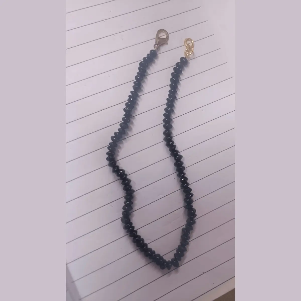 black tourmaline anklet