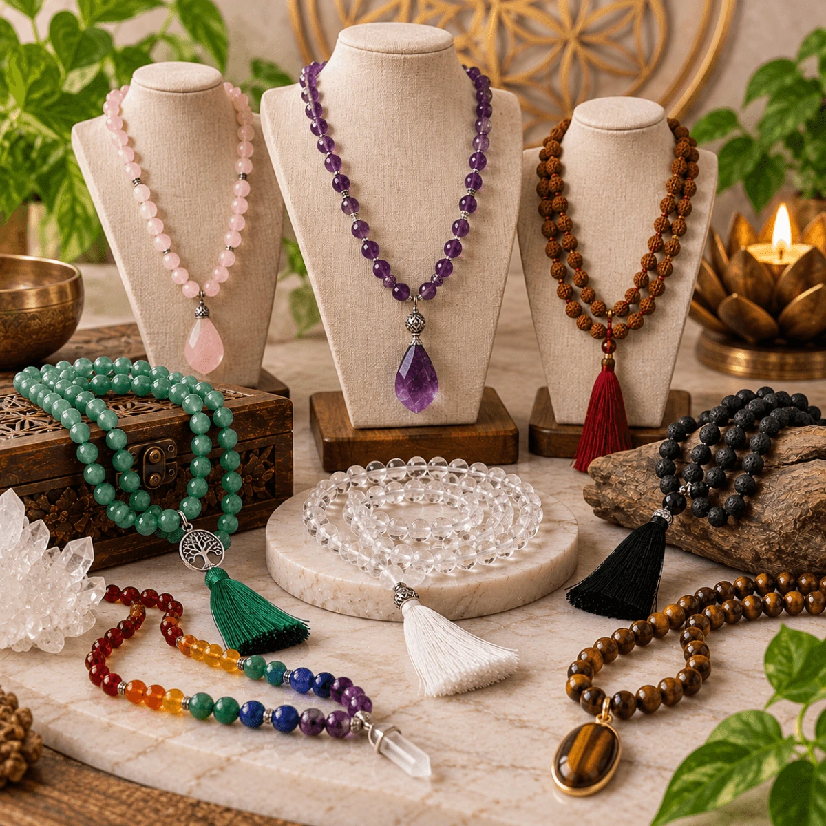 Necklaces and Malas