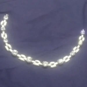 zircon silver necklace