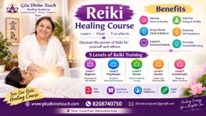 Reiki healing course in Pune and online at Gitu Divine Touch Healing Academy.