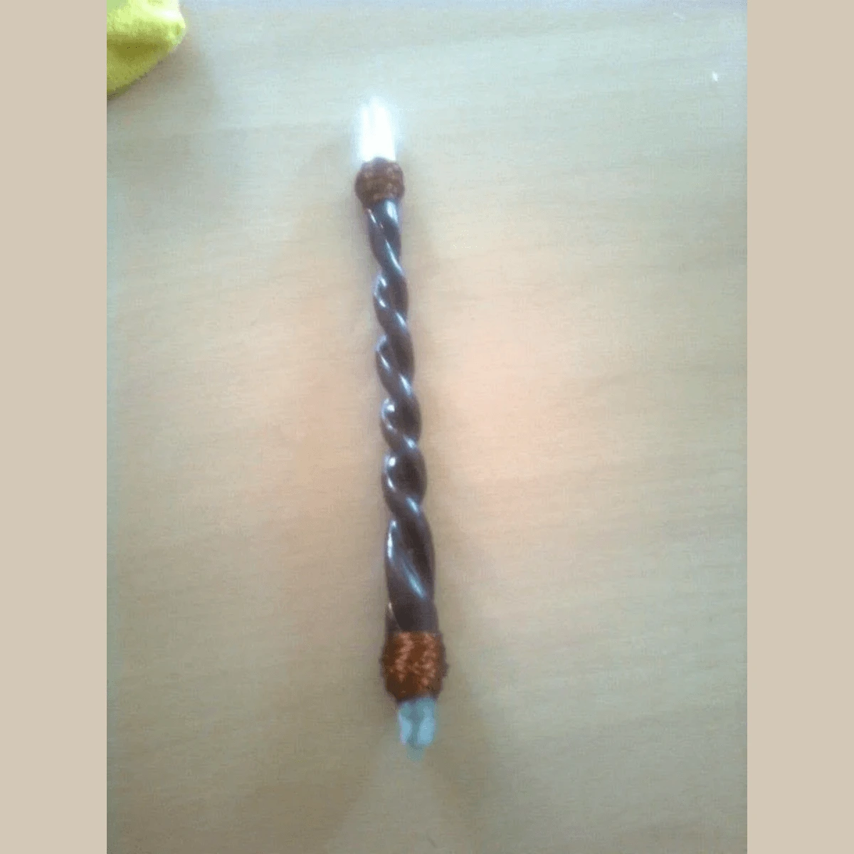wooden wand with crsytal wand